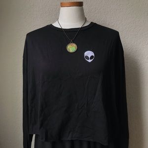 Alien Long Sleeve Crop Top